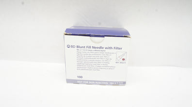 BD 305211 Blunt Fill Ndle with Filter 18G x 1 1/2inch - Box of 95